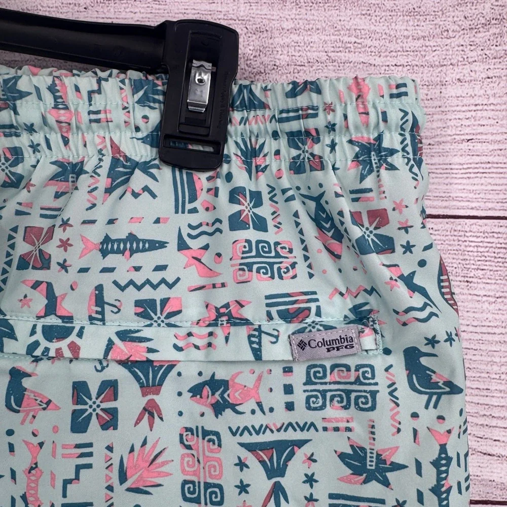 Columbia PFG Swim Trunks Shorts Mens XL Performance Fish Fishing Gear Patterned‎